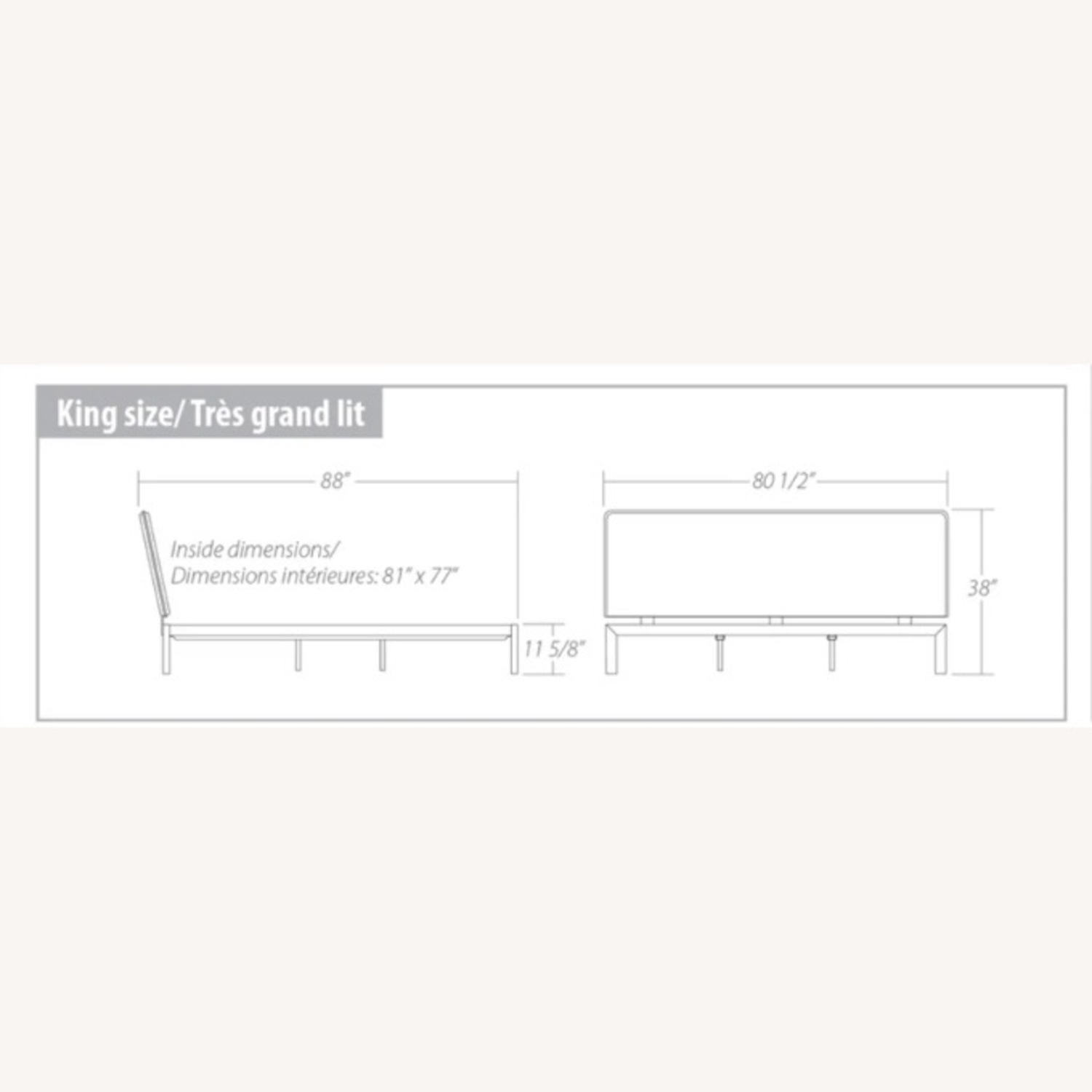 ABC Carpet and Home Gallerist Light Gray King Bed - image-3