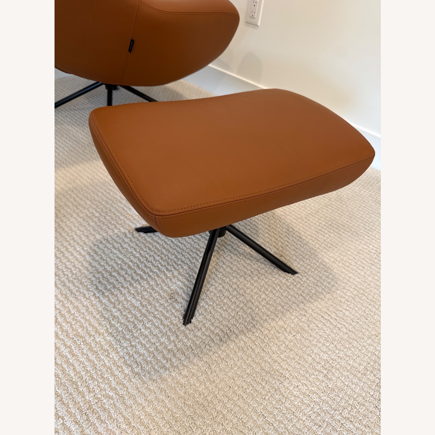 Design Within Reach Noomi Leather Chair + Ottoman - image-5