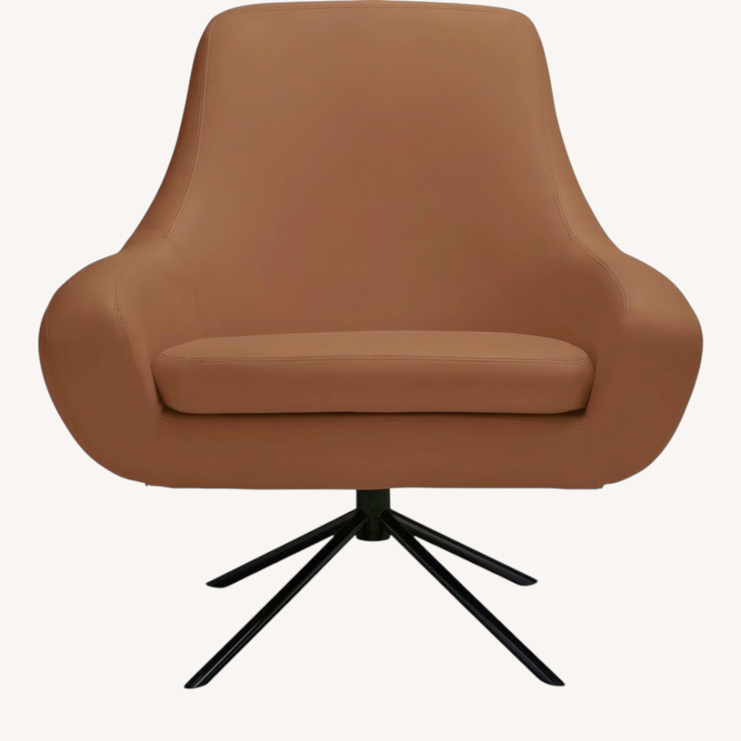 Design Within Reach Noomi Leather Chair + Ottoman - image-0