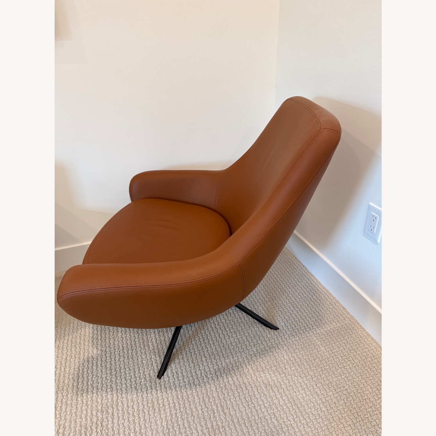 Design Within Reach Noomi Leather Chair + Ottoman - image-3