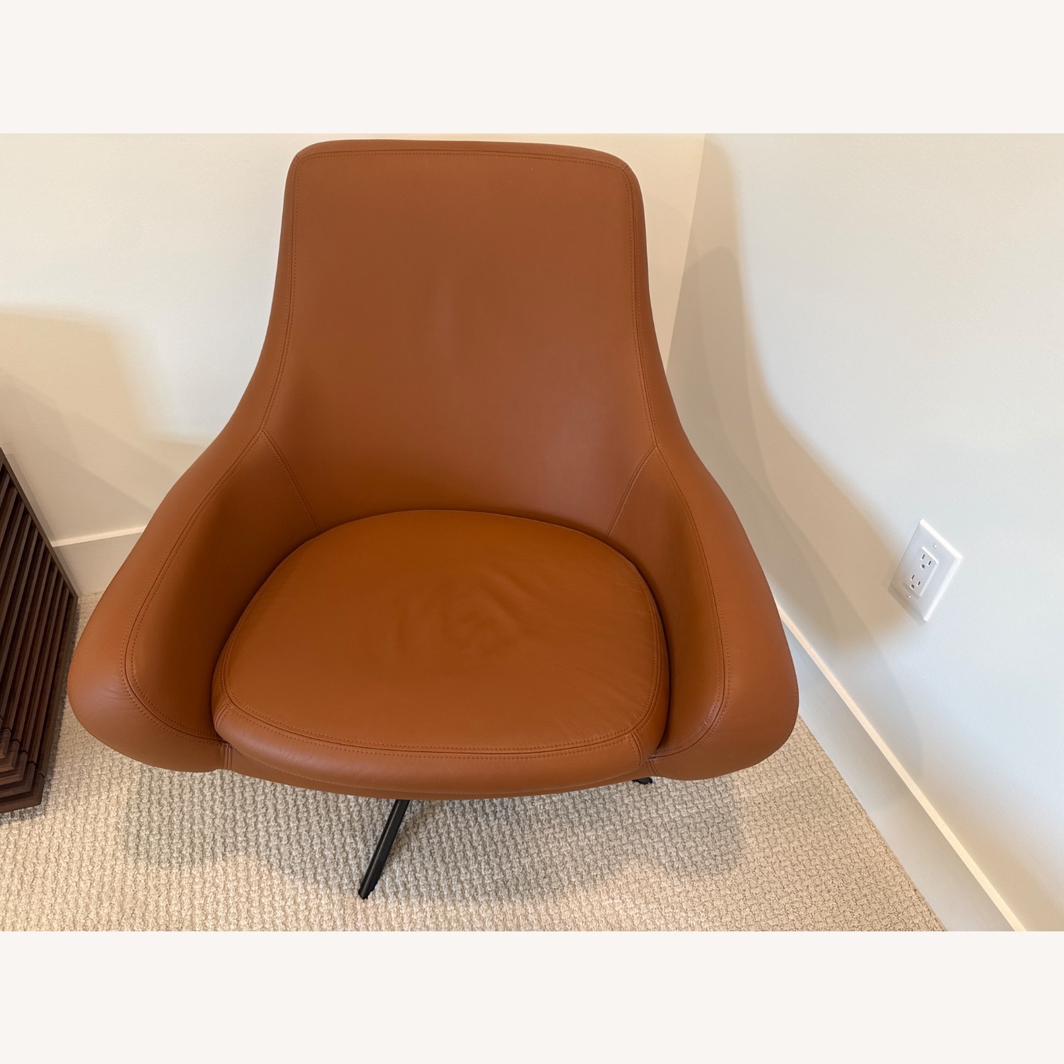 Design Within Reach Noomi Leather Chair + Ottoman - image-2