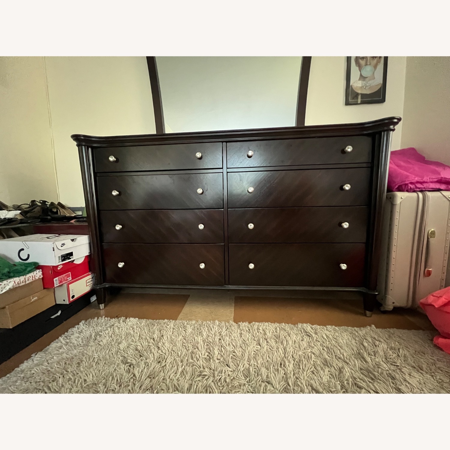 Raymour & Flanigan Dark Brown Wood Dresser - image-3
