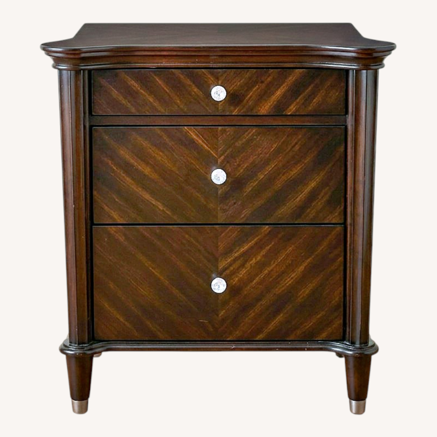 Raymour & Flanigan Dark Brown Wood Nightstands - image-0