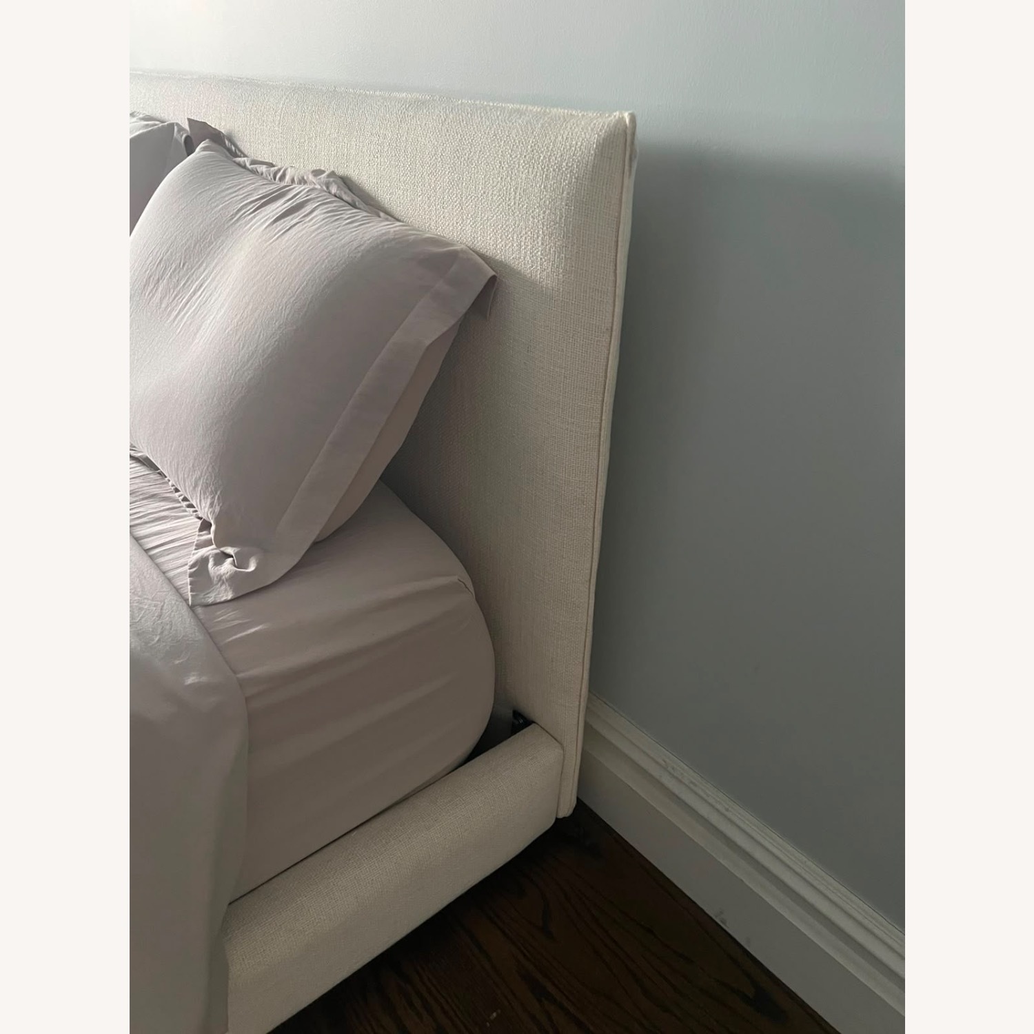 CB2 White Fabric Queen Bed - image-4