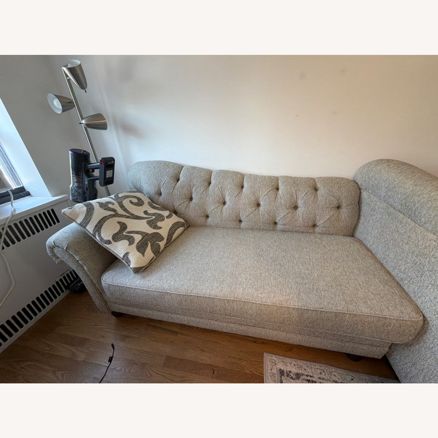 Bob's Discount Furniture Scarlett Light Gray Chaise Lounge - image-2