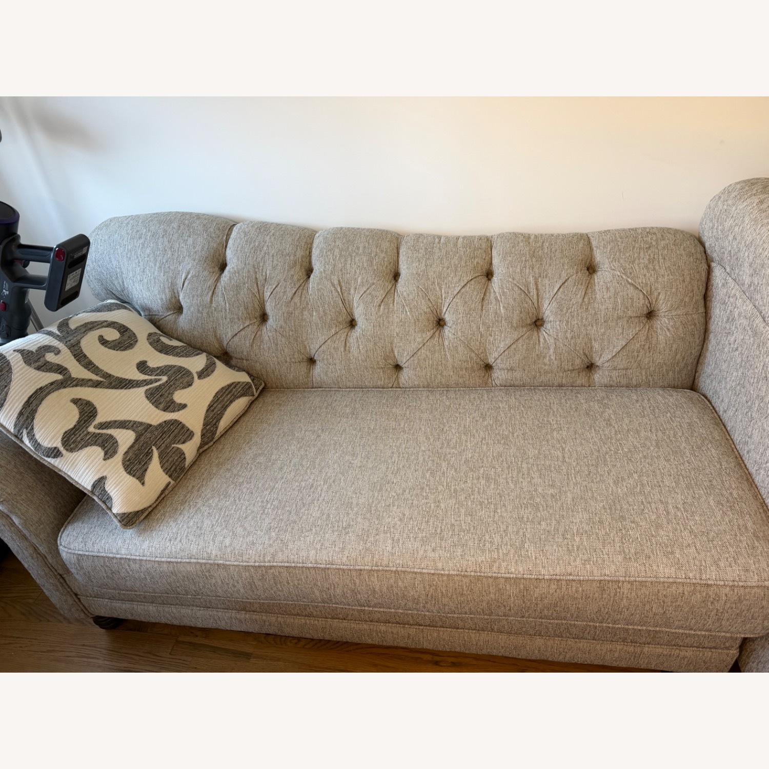 Bob's Discount Furniture Scarlett Light Gray Chaise Lounge - image-1