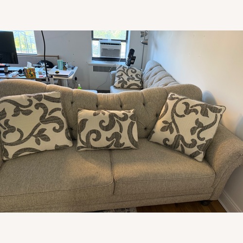 Used Bob's Discount Furniture Scarlett Beige Sofa  for sale on AptDeco