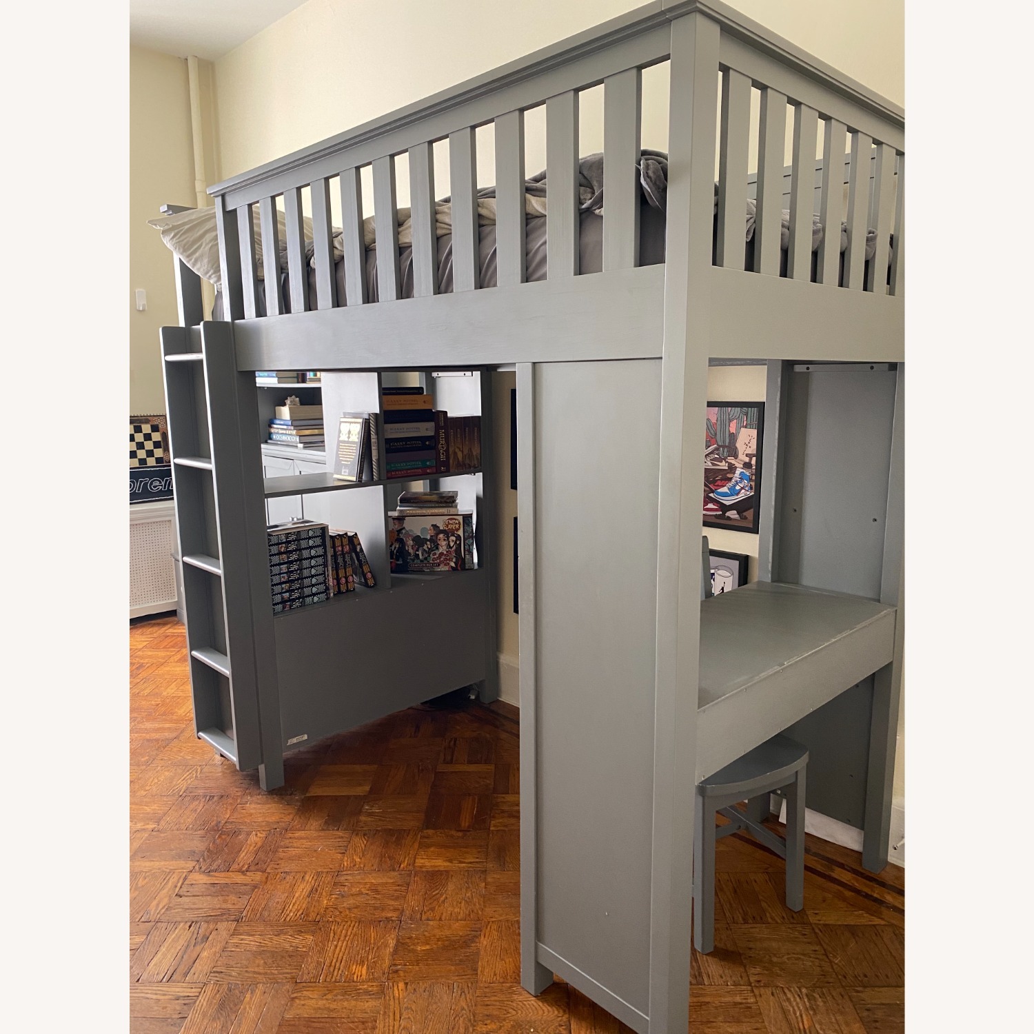 Pottery Barn Kids Elliot Twin Loft Bed and Chair - image-1