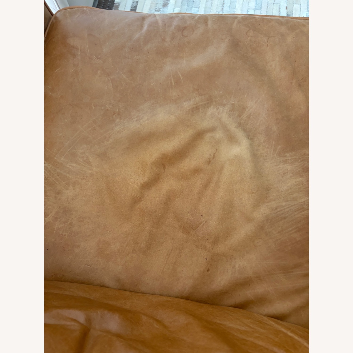 West Elm Hamilton Leather Sofa Tan Color - image-5