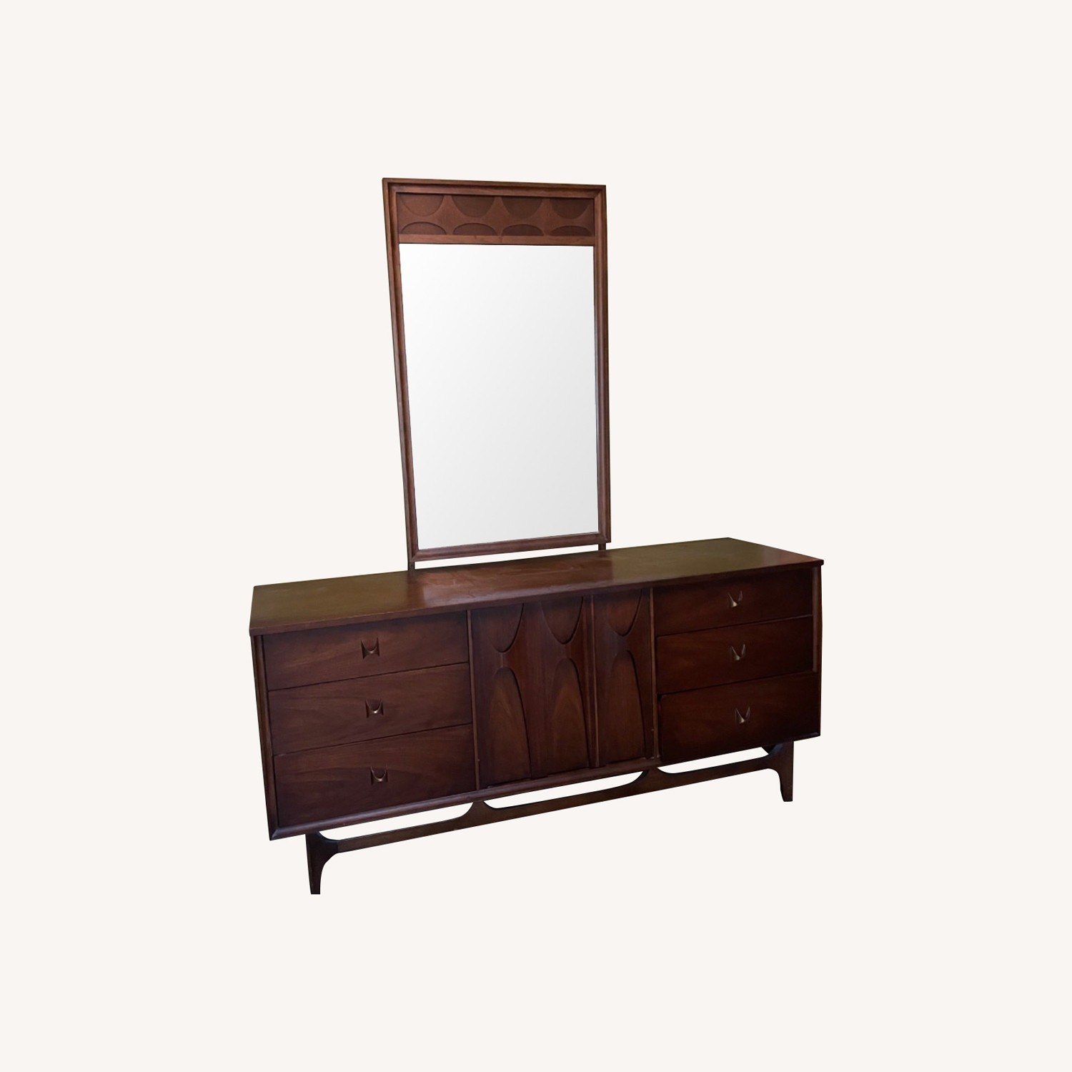 Broyhill Brasilia Mid Century Dresser and Mirror - image-0