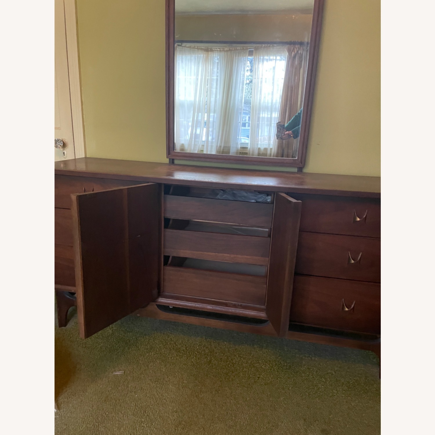 Broyhill Brasilia Mid Century Dresser and Mirror - image-3