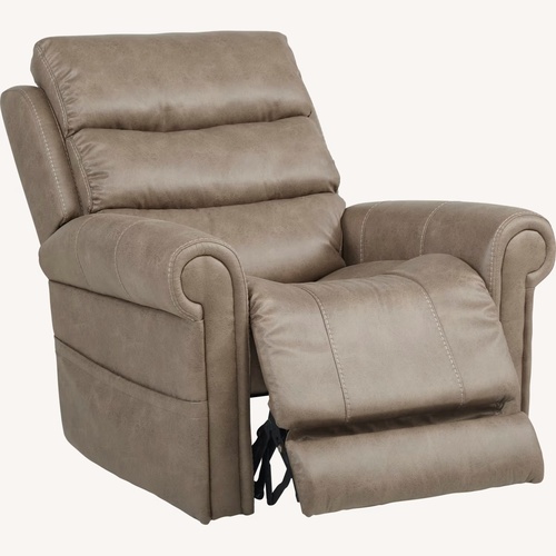 Used Rooms To Go Colson  Light Brown Polyurethane Recliner for sale on AptDeco