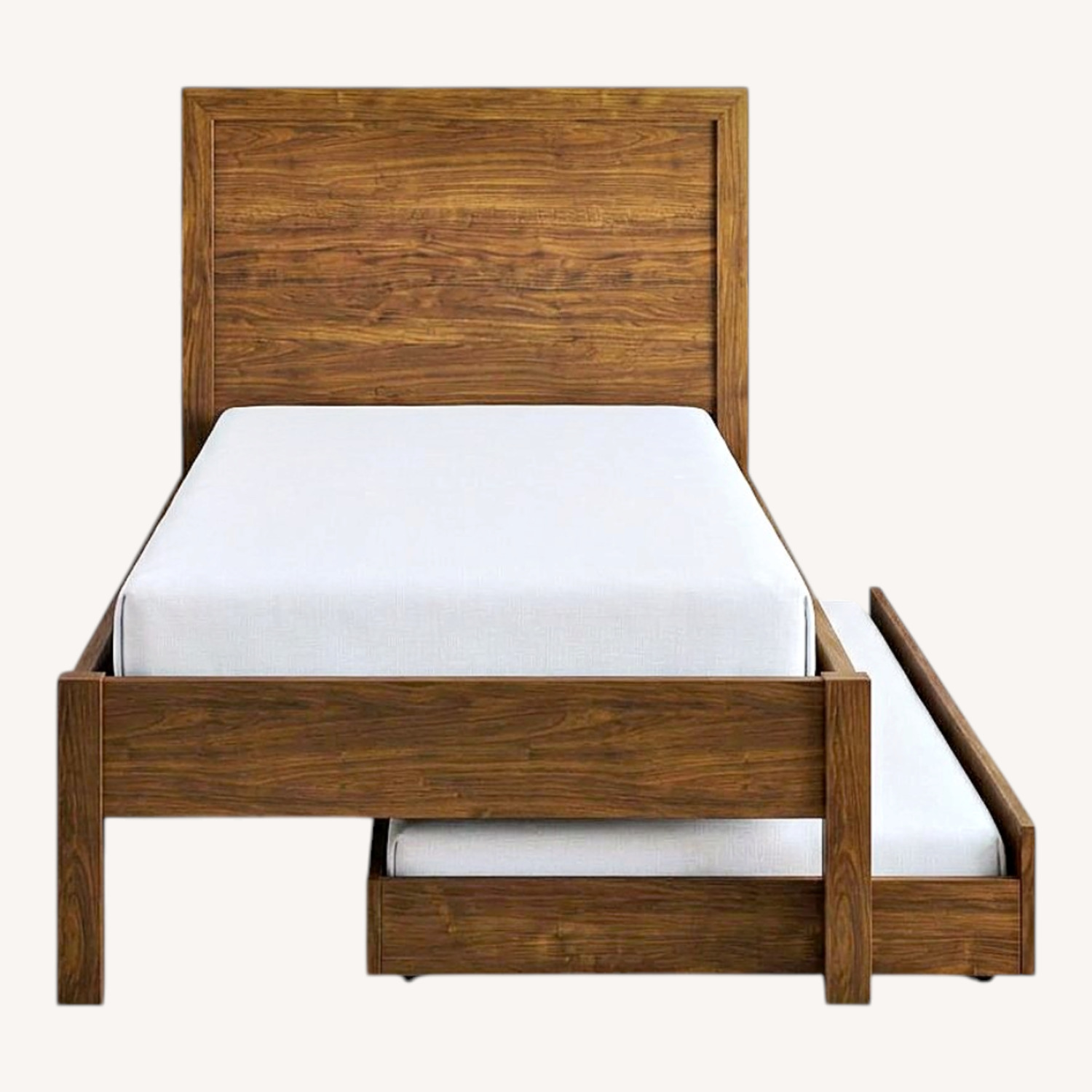 Crate & Barrel Taylor Walnut Trundle Bed - image-0