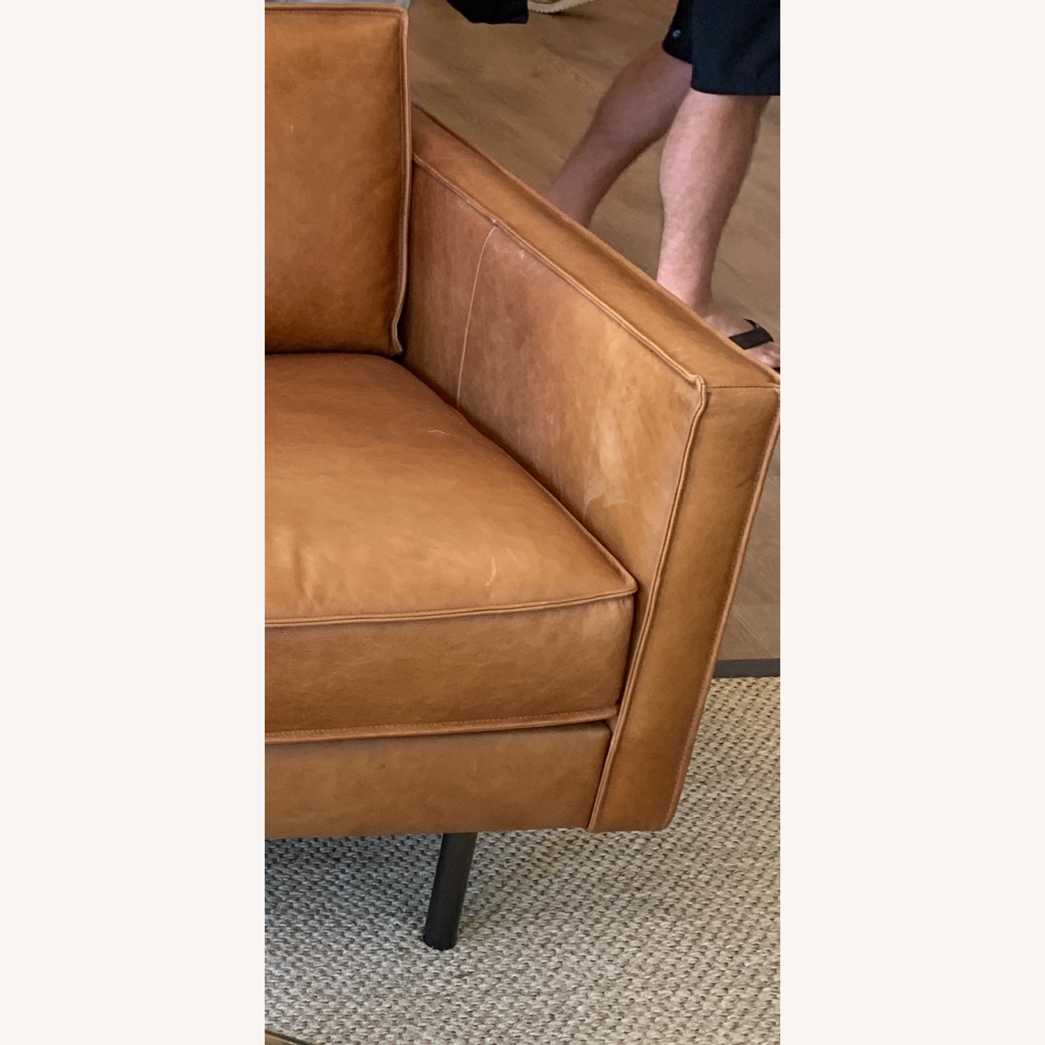West Elm Harris Leather Sofa - image-2