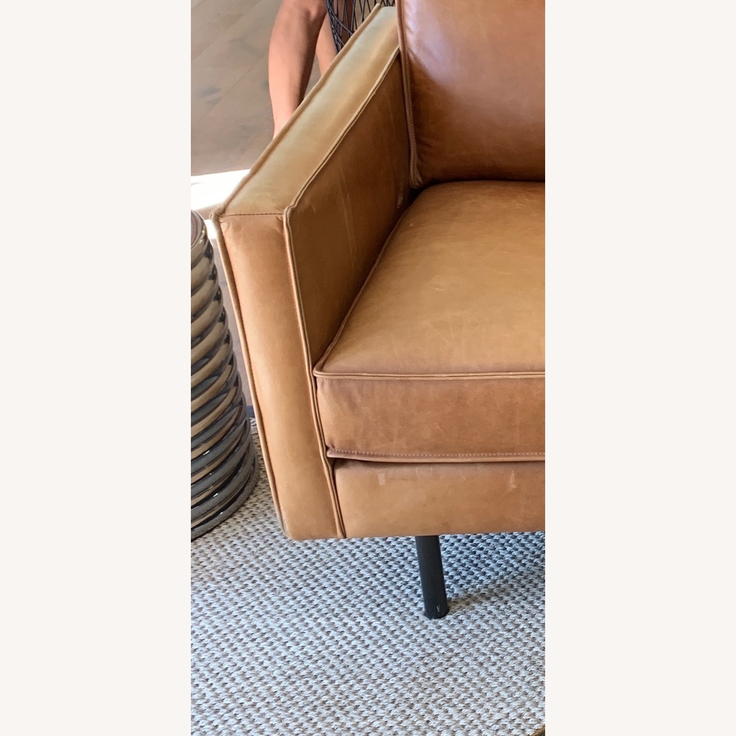 West Elm Harris Leather Sofa - image-3