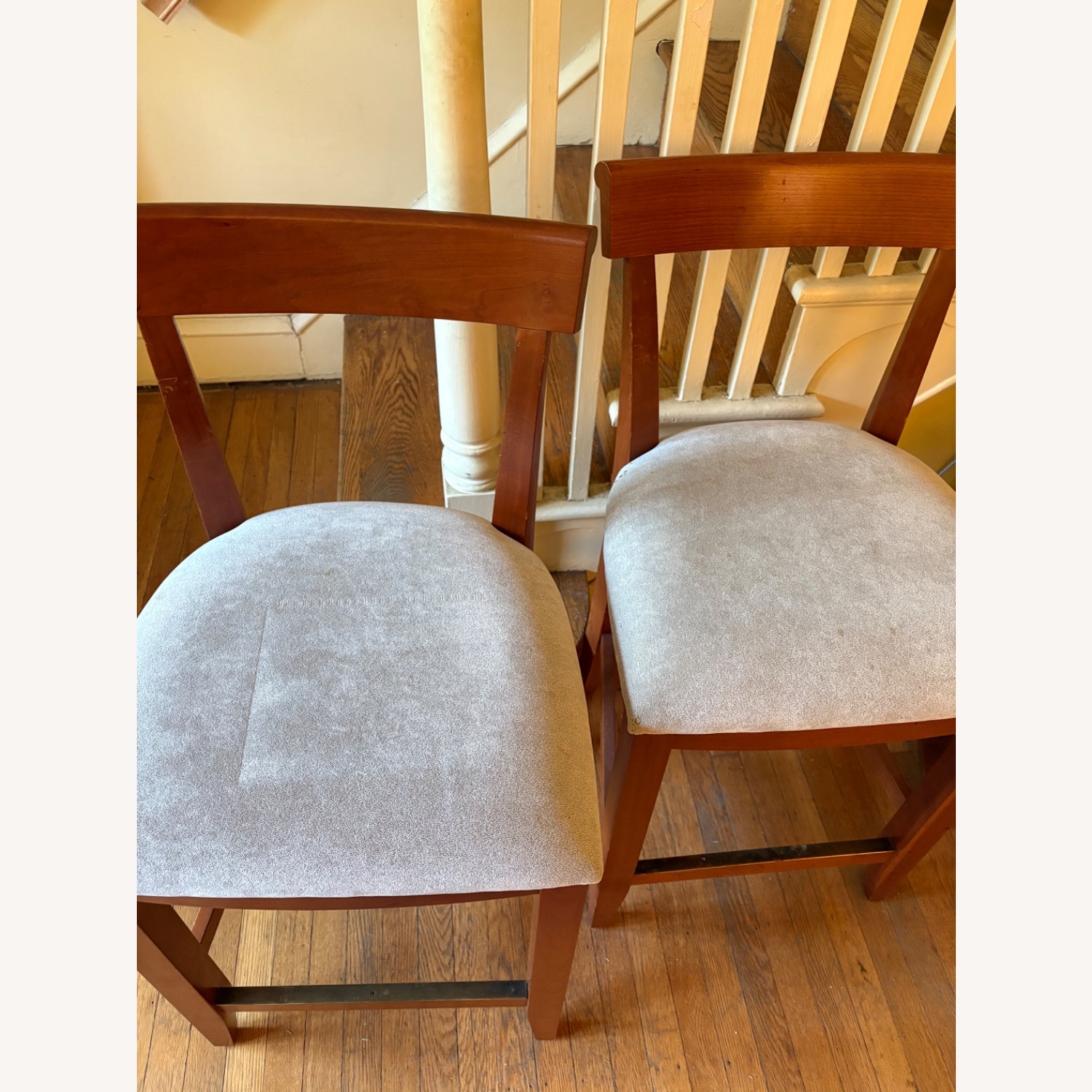 Stickley Blue Fabric Counter Stools - image-2