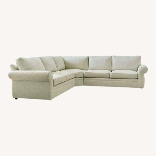 Used Pottery Barn Pearce Natural 2 Piece Sectional for sale on AptDeco