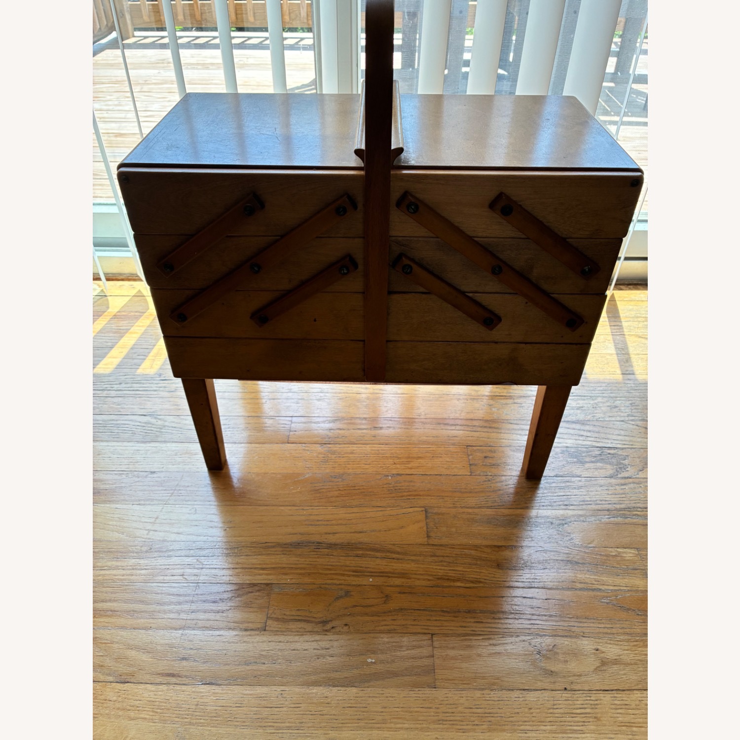 Vintage/Antique Expandable Sewing Box - image-2