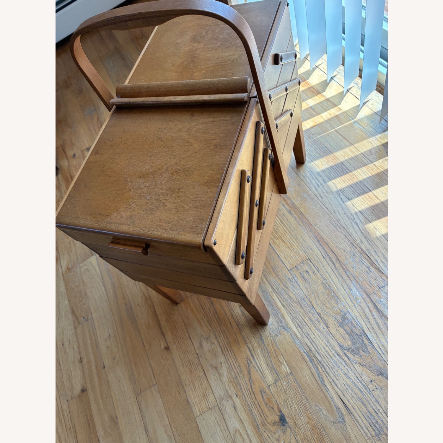 Vintage/Antique Expandable Sewing Box - image-6