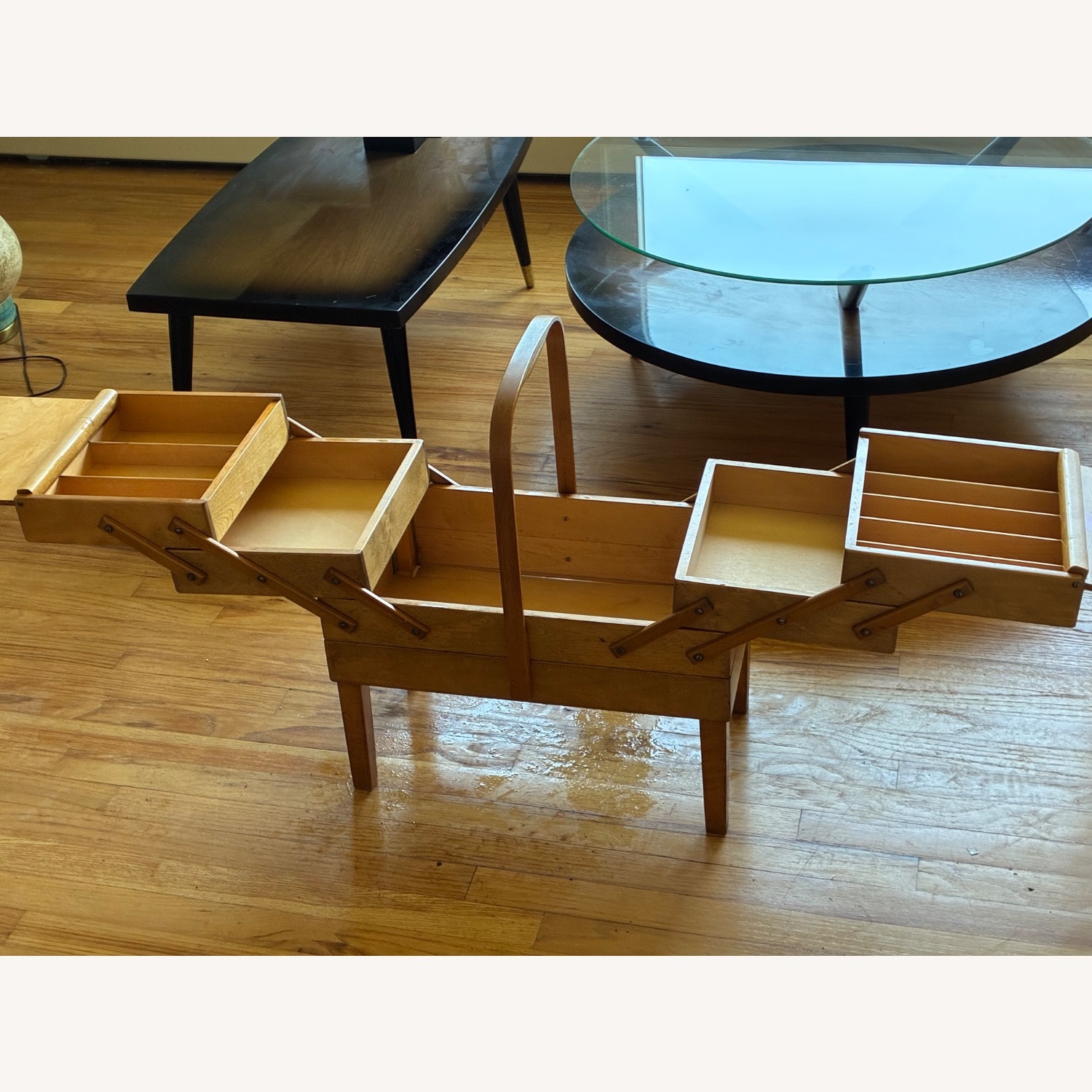 Vintage/Antique Expandable Sewing Box - image-8