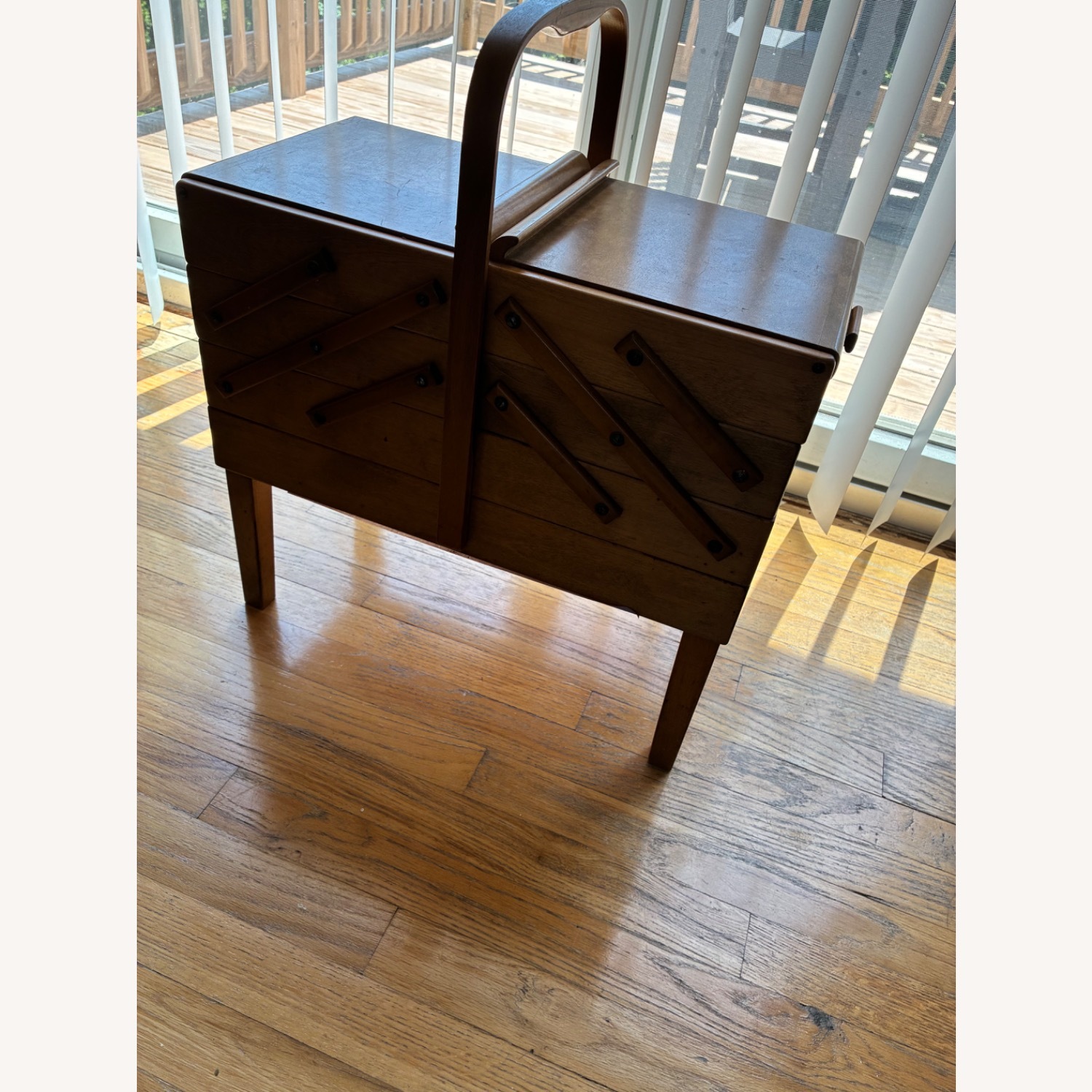 Vintage/Antique Expandable Sewing Box - image-3