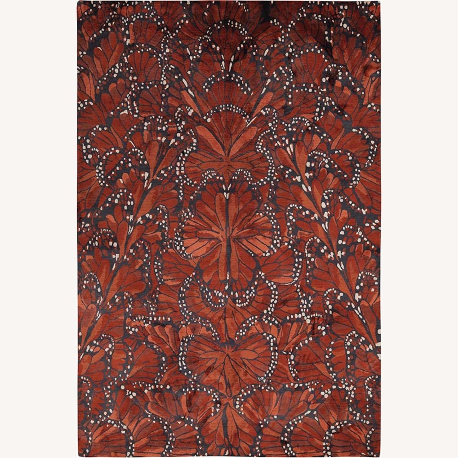 The Rug Company Monarch Red Silk Area Rug 6' x 9' - image-1