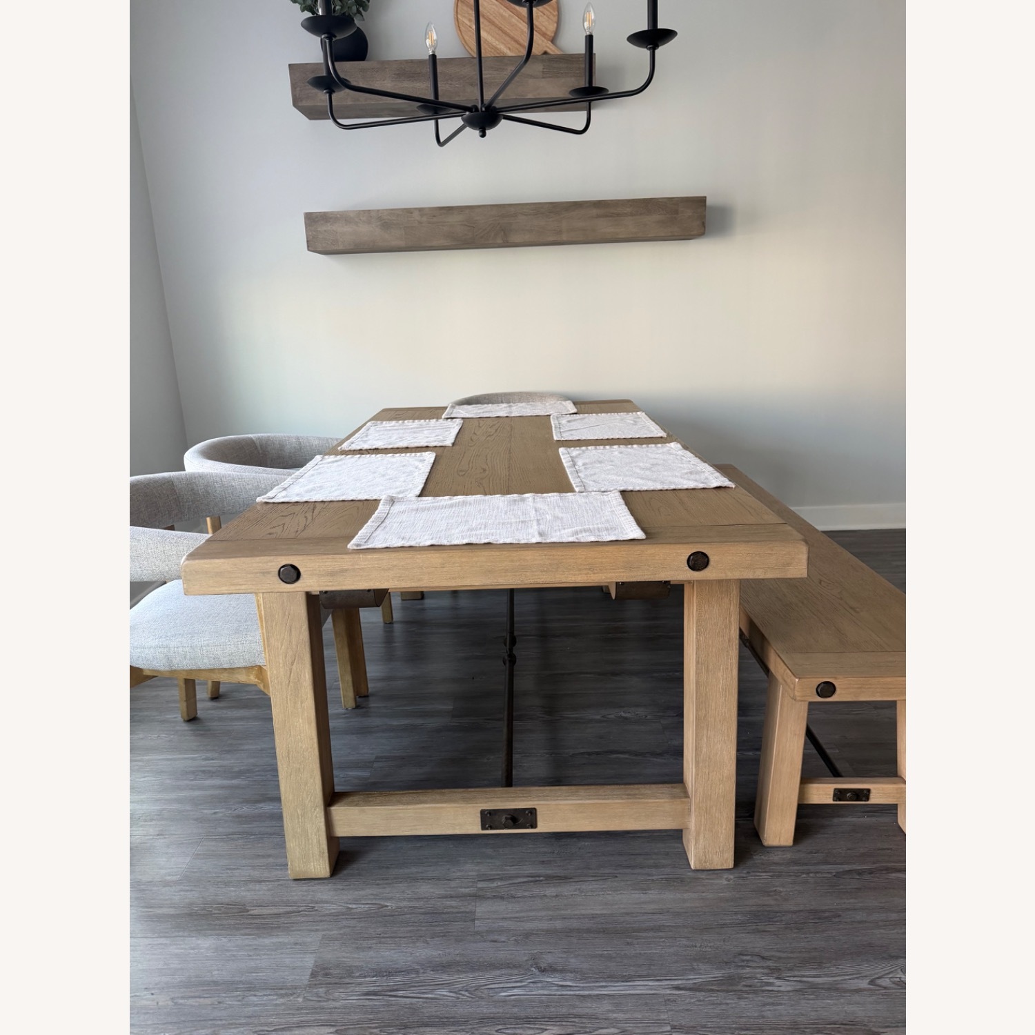 Pottery Barn Benchwright Table & Bench - image-3