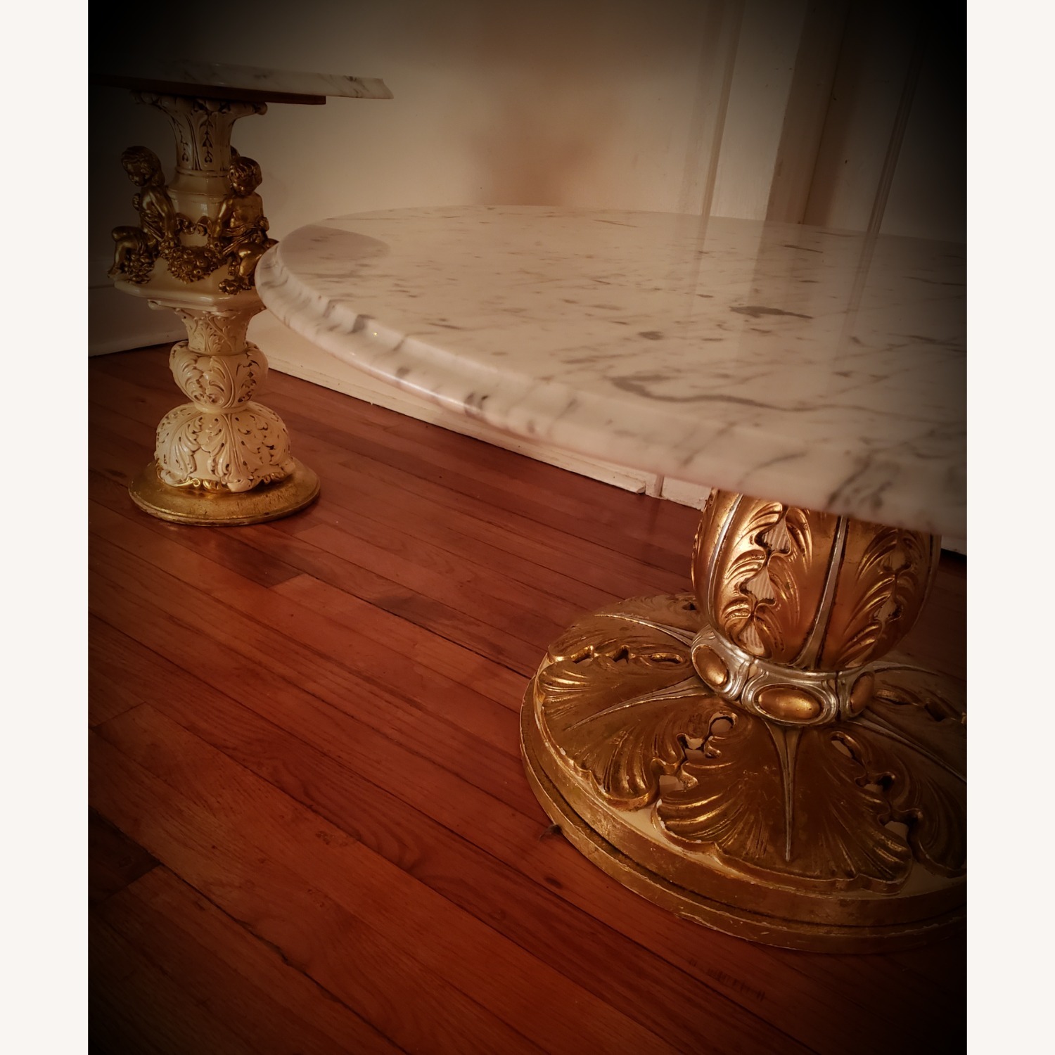 Italian Marble Hollywood Regency Table Set - image-7