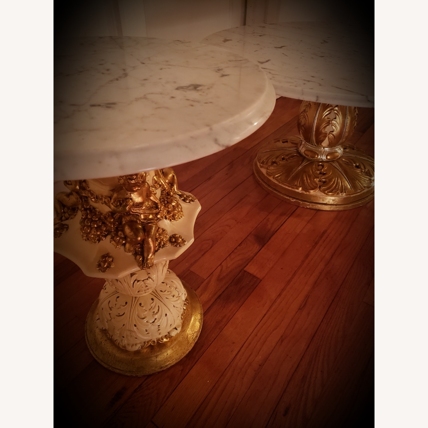Italian Marble Hollywood Regency Table Set - image-4