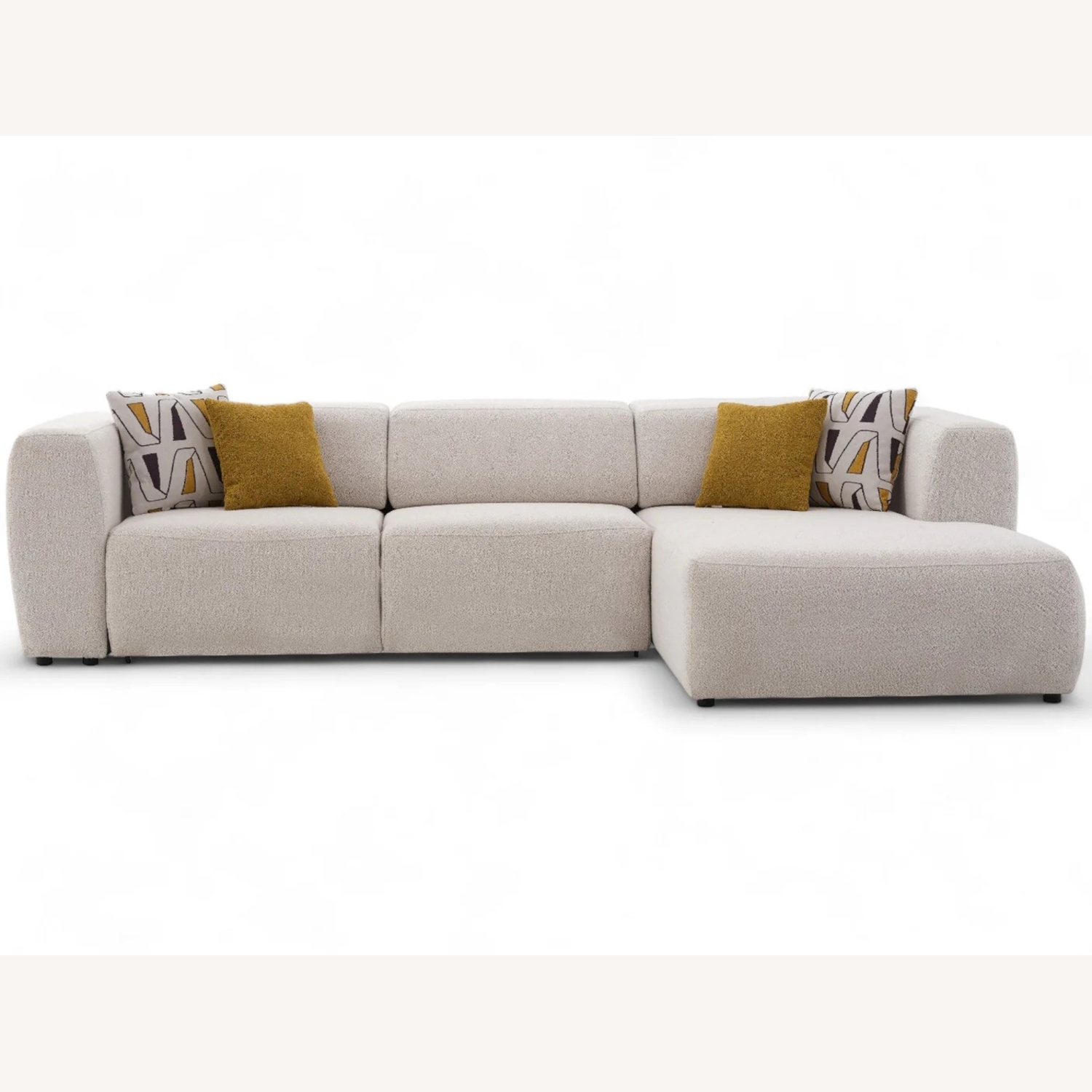 Picasso Natural Faux Leather 2 Piece Sectional - image-7