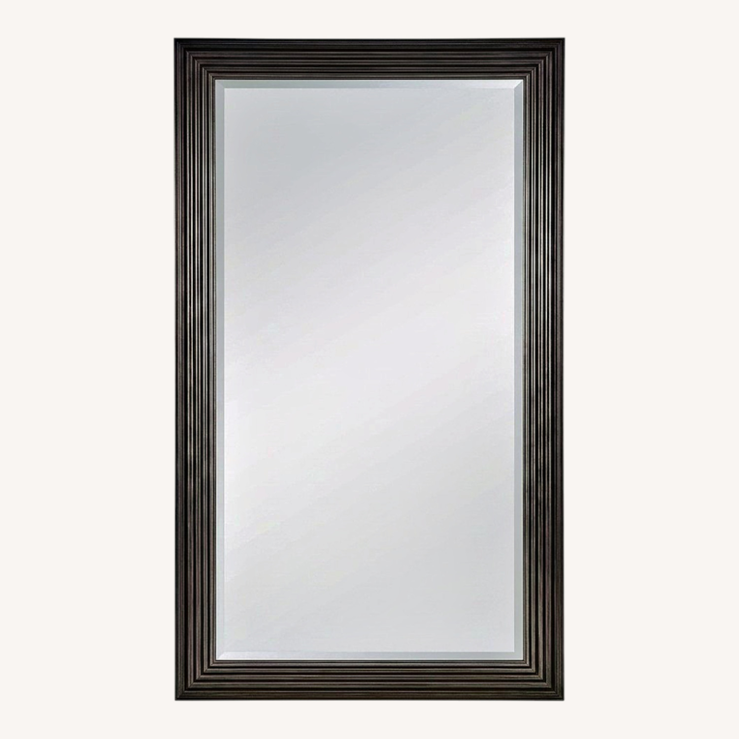 Contemporary Champagne Silver Leaner Floor Mirror - image-0
