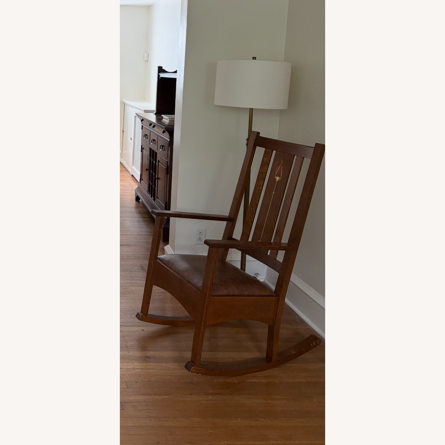 Stickley Harvey Ellis Rocking Chair W Inlay - image-2