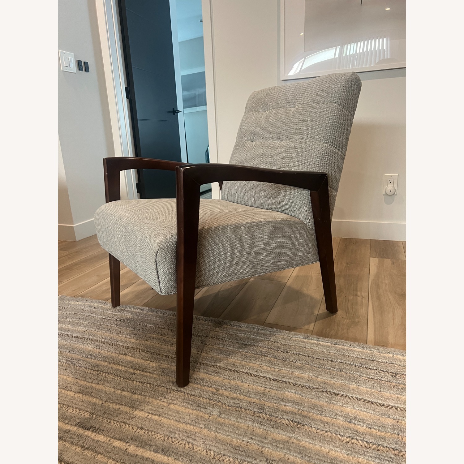 Walter E. Smithe Light Gray Fabric Armchair - image-2
