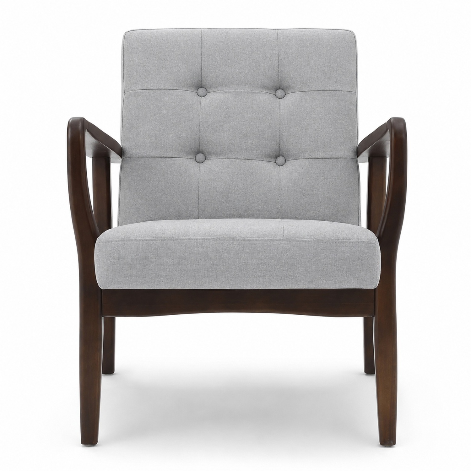 Walter E. Smithe Light Gray Fabric Armchair - image-7