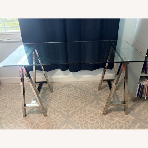 Used Contemporary Glass Desk for sale on AptDeco
