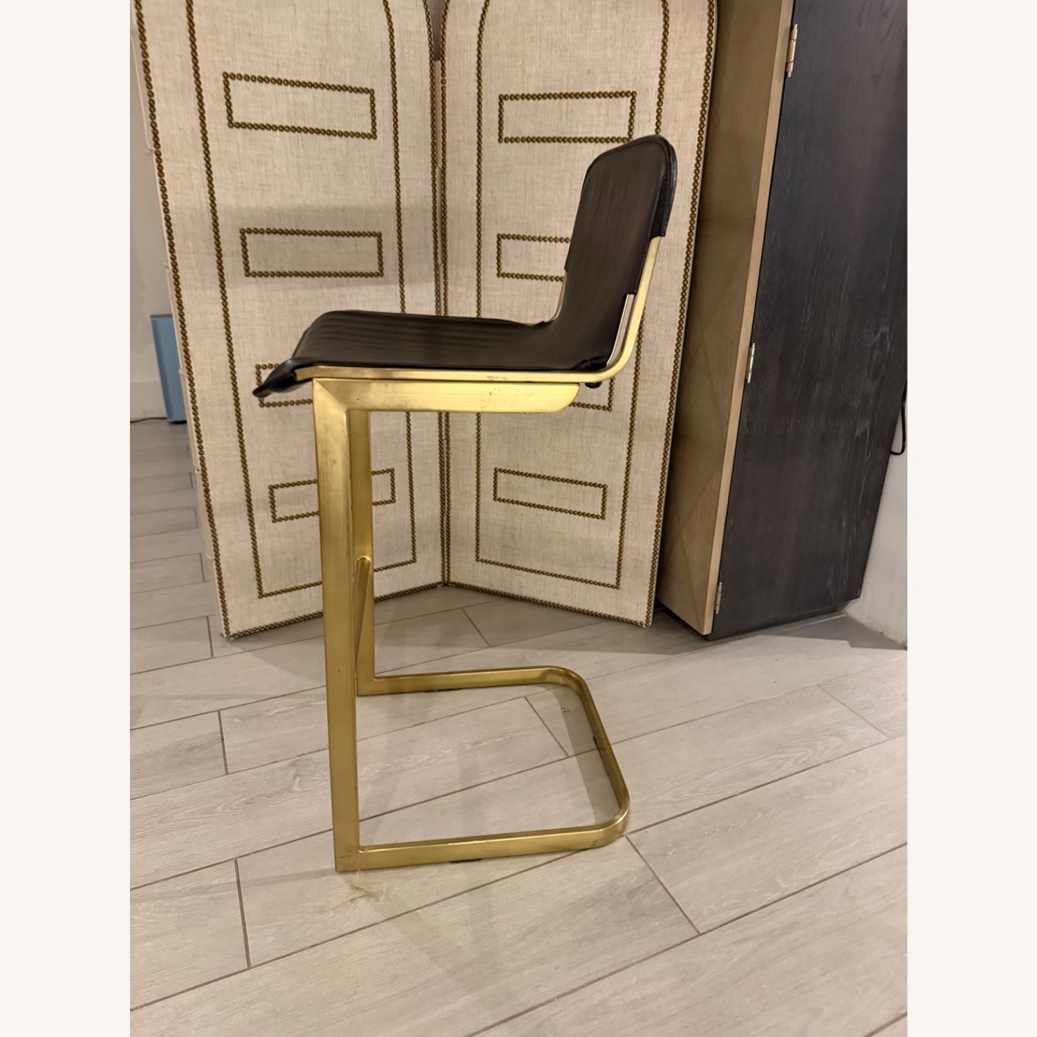 CB2 Rake Black Counter Stool by Kravitz Design - image-3
