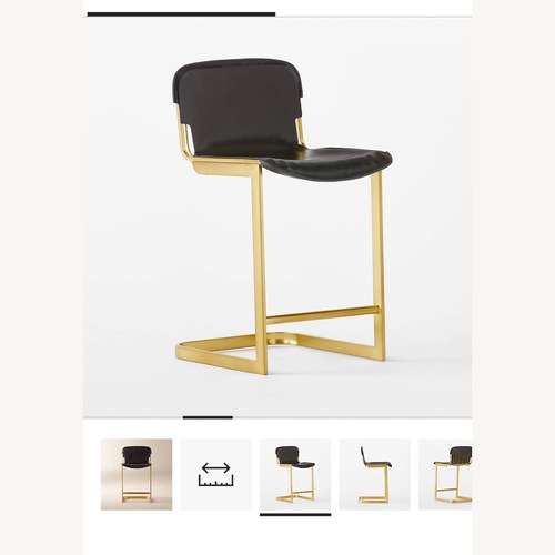 Used CB2 Rake Black Counter Stool by Kravitz Design for sale on AptDeco