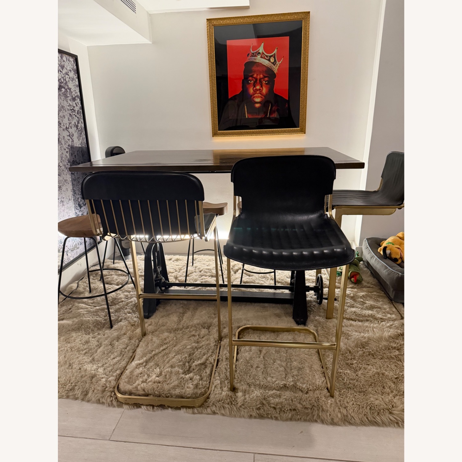 CB2 Rake Black Counter Stool by Kravitz Design - image-4