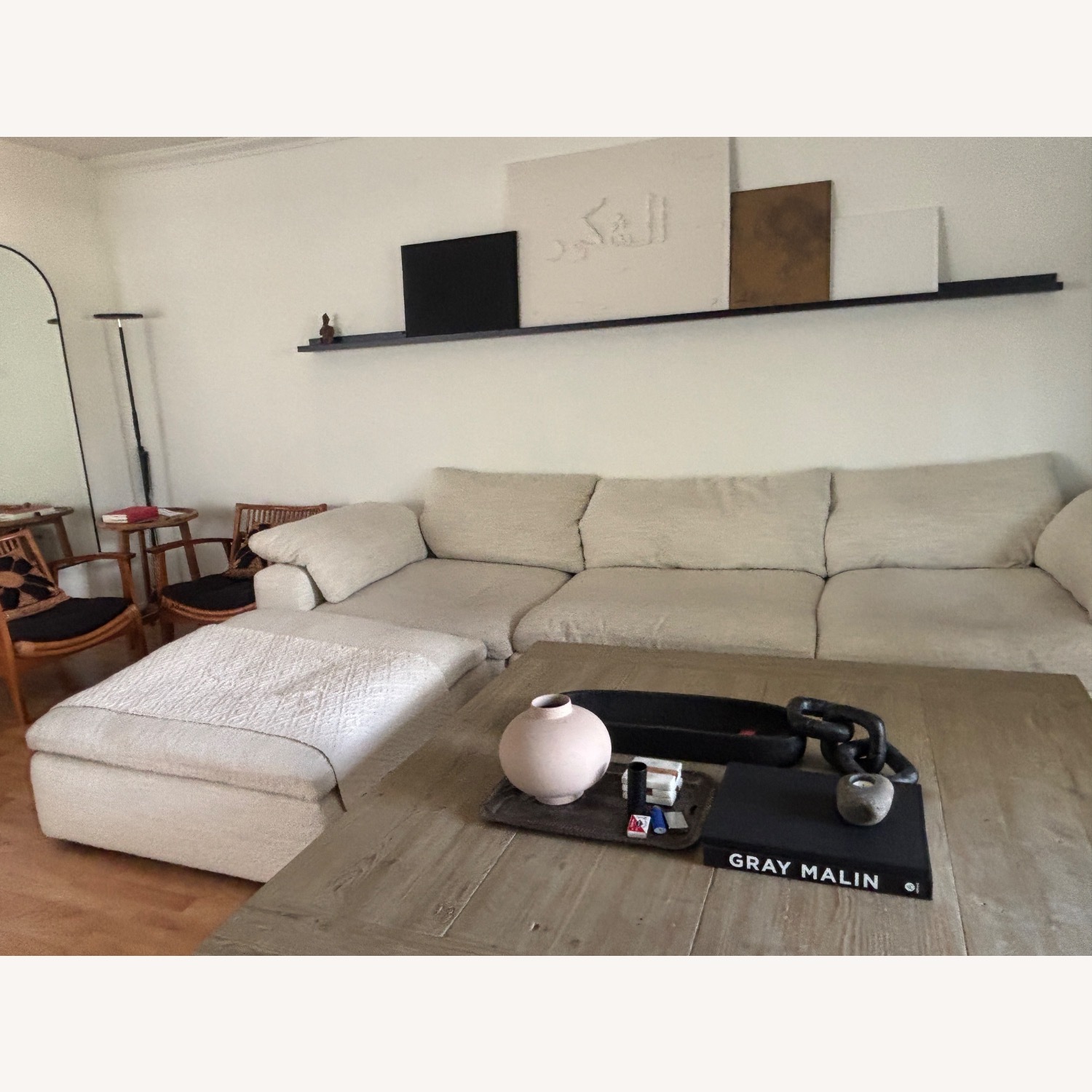 Natural Fabric 3+ Piece Sectional - image-1