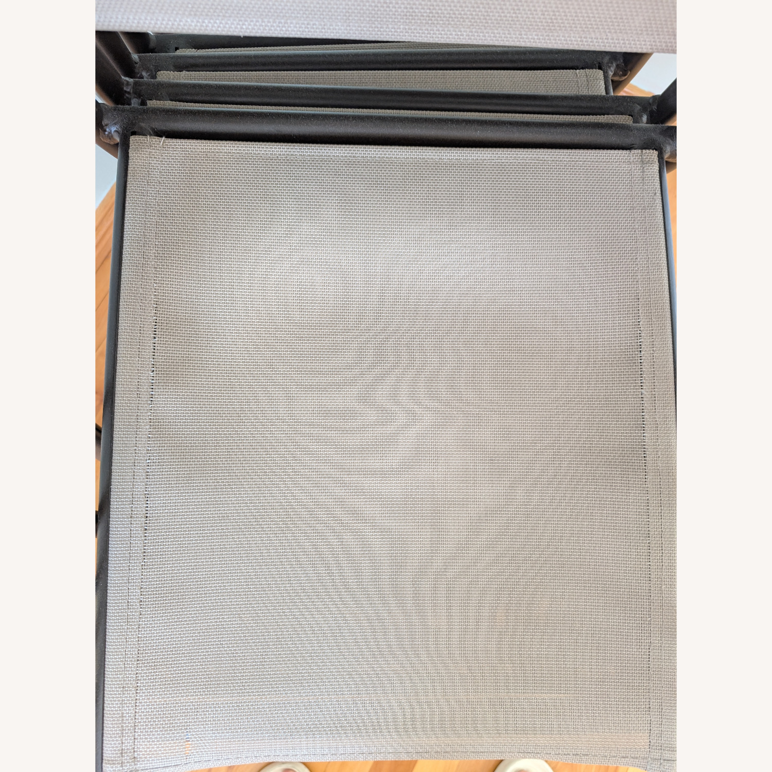 Light Gray Sling Fabric Patio Chairs - image-4