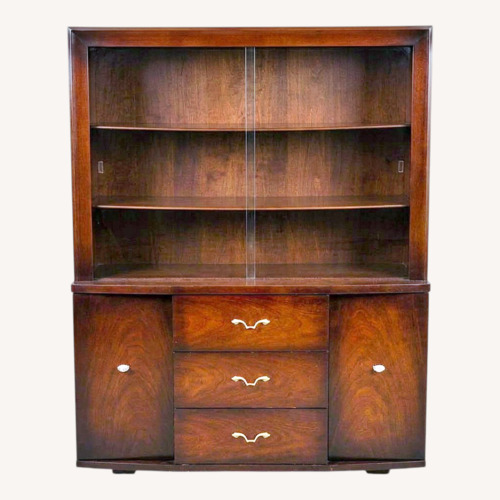 Used Dark Brown Wood Wall Unit for sale on AptDeco