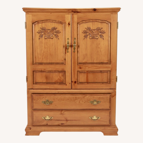 Used Vintage/Antique Dark Brown Wood Armoire for sale on AptDeco