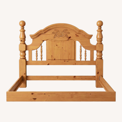 Used Vintage/Antique Dark Brown Headboard for sale on AptDeco