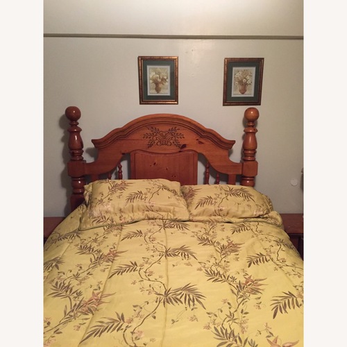 Used Vintage/Antique Dark Brown Headboard for sale on AptDeco