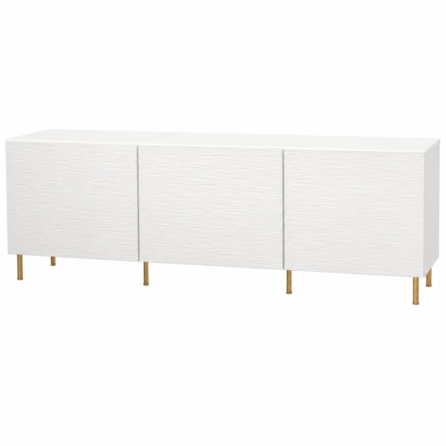 IKEA Modern White Credenza with Gold Legs - image-4