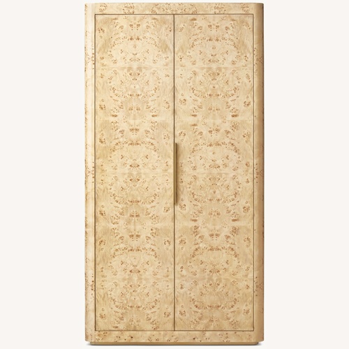 Used Restoration Hardware Bardot Burl Wood Cabinet for sale on AptDeco