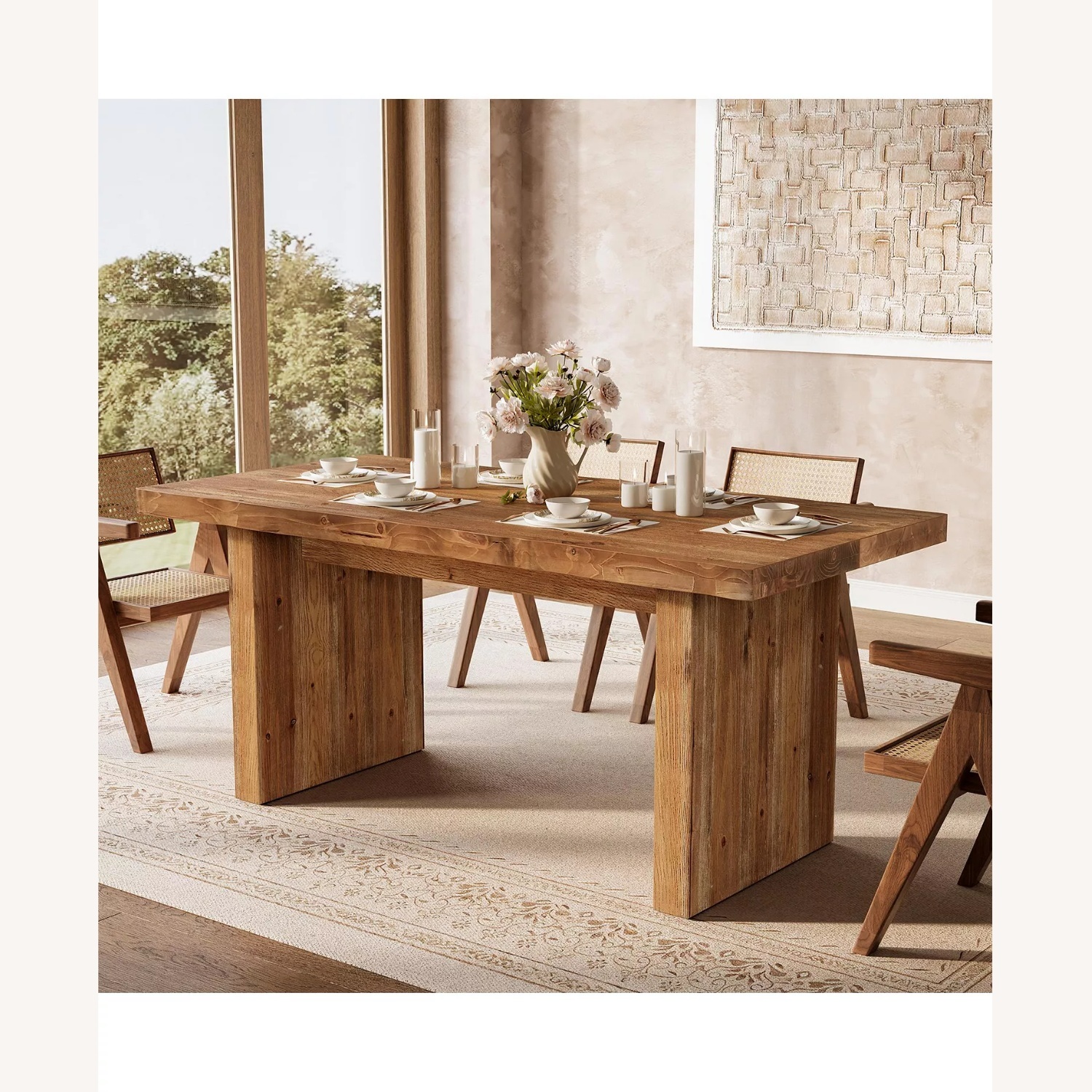 Macy’s Modern Wood Dining Room Set with BenchX - image-5
