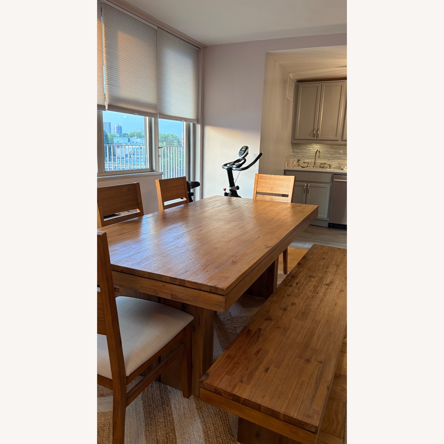 Macy’s Modern Wood Dining Room Set with BenchX - image-3