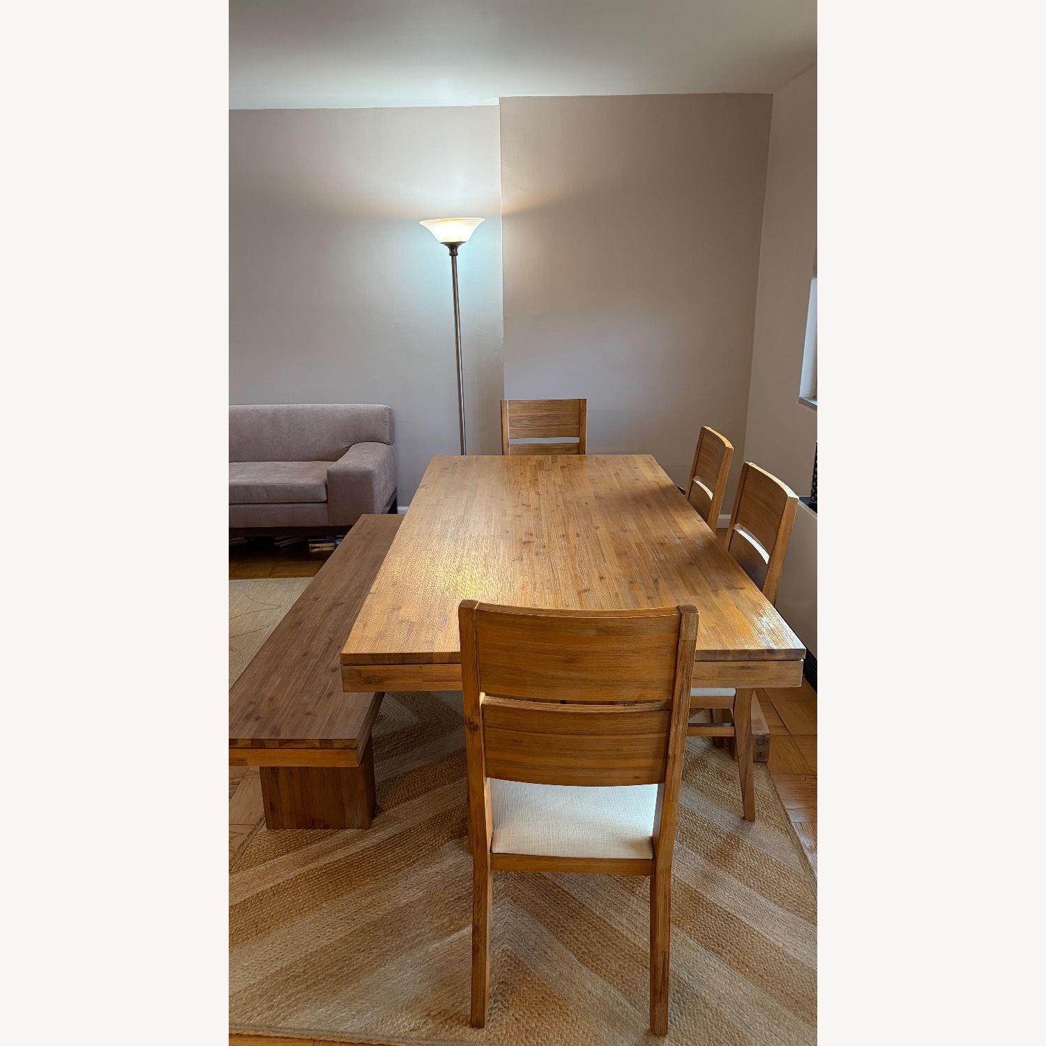 Macy’s Modern Wood Dining Room Set with BenchX - image-2