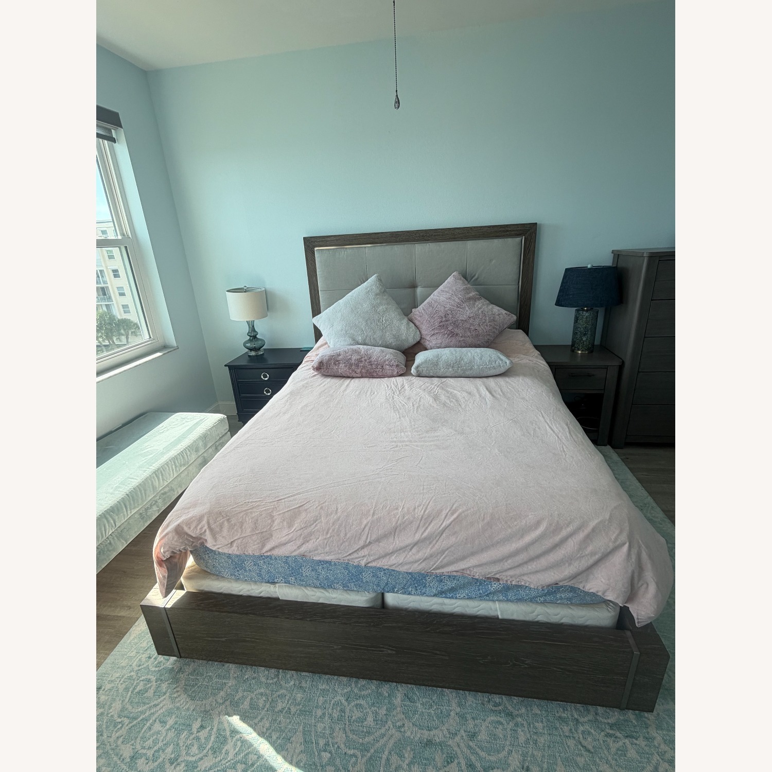 Bassett Modern Dark Brown Wood Queen Bed - image-3